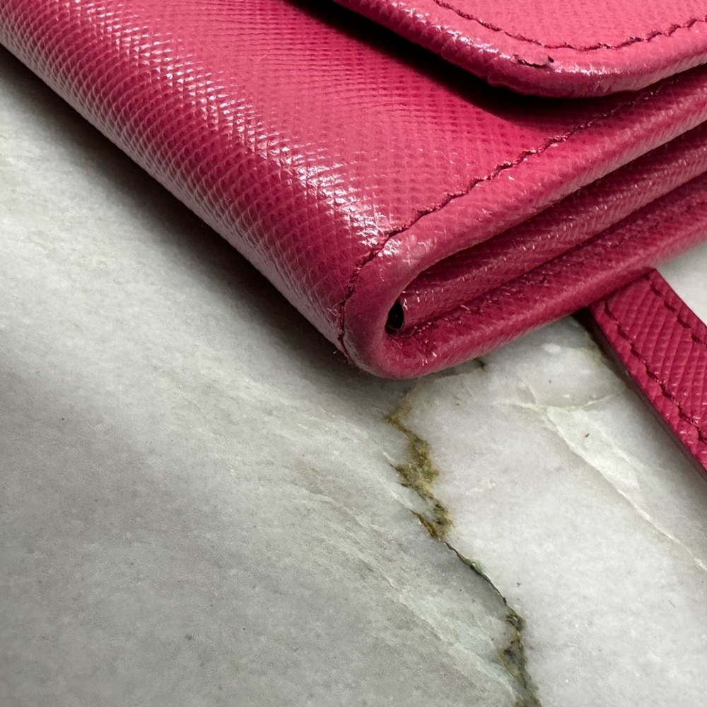 Prada Ibisco Saffiano Leather Wallet On Chain(leather strap) Pochette/Clutch Bag - Picture 12 of 13
